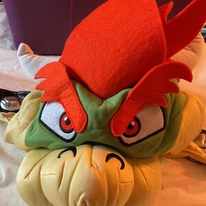 2015 Nintendo Super Mario Brothers Villain Bowser Hat Mask Cosplay Gamer Child